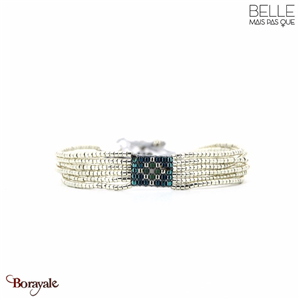 Bracelet Belle mais pas que, Bleu Céleste, Bleu céleste - Gris - Argenté