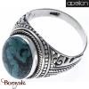 Chevalière APOLLON argent et Turquoise Homme  HH108-58 Taille 58