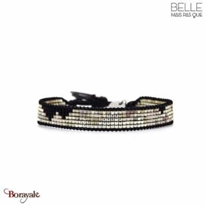 Bracelet Belle mais pas que, Velours noir, Argenté et noir