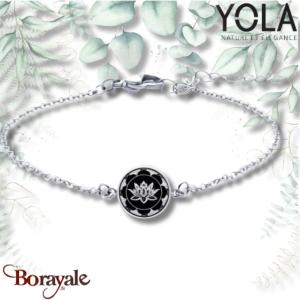 Bracelet Yola Nature Onyx Acier poli IP-377