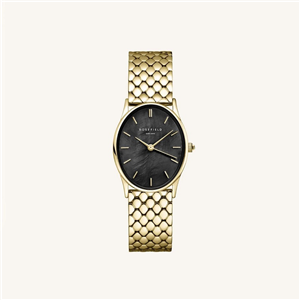 Montre Rosefield Oval Pearl Black Or Femme OBGSG-OV14