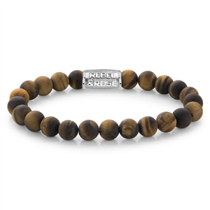 Bracelet Rebel & Rose Lys Tigré Mat - 8mm M, Homme RR-80023-S-M