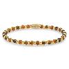 Bracelet Rebel & Rose Mix verre tigre - 4mm - Plaqué or jaune 18 ct S, Femme RR-