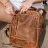 Sac à dos KASZER collection Nevada Marron naturel clair touché velours 20870-C6