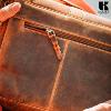Sac bandoulière KASZER collection Nevada Marron naturel clair touché velours 208