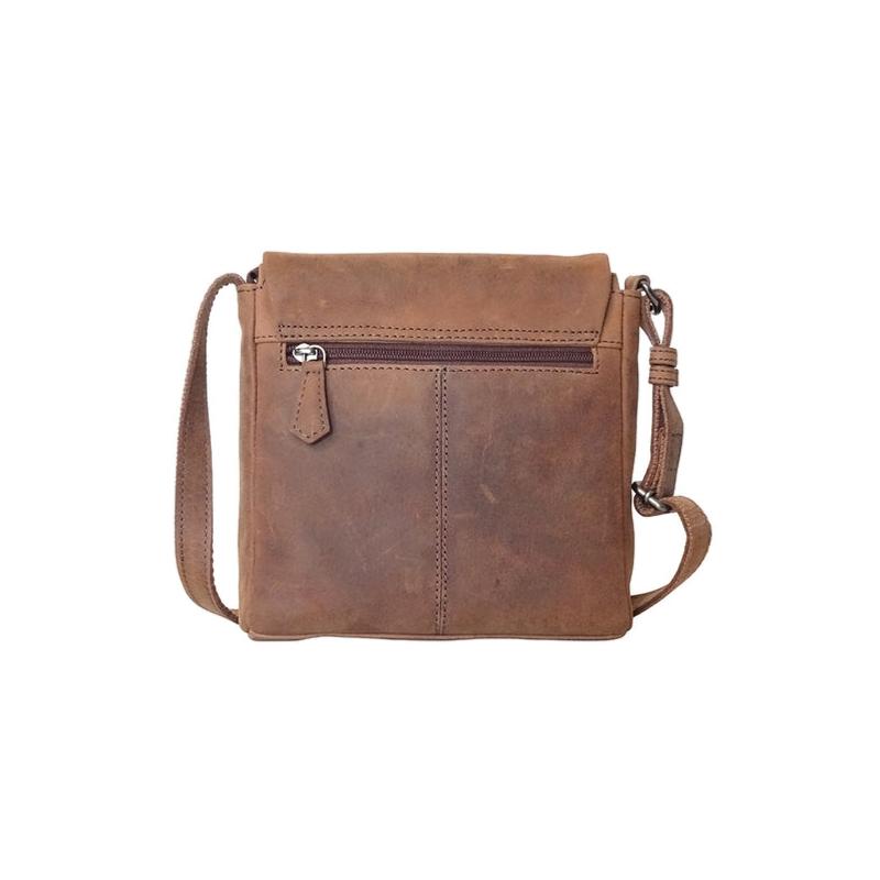 Sac bandoulière KASZER collection Nevada Marron naturel clair touché velours 200