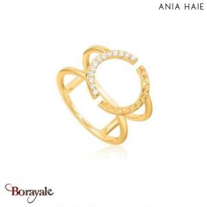 Bague Ania Haie Spike It Up plaqué or 14 carats sur argent R025-01G