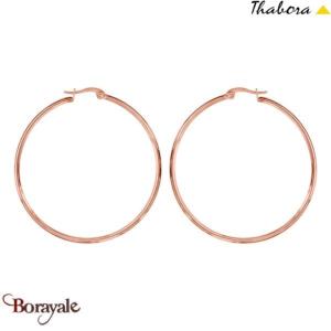 Boucles d'oreilles Thabora créoles simples fils ronds, 50 mm Boucles d'oreilles