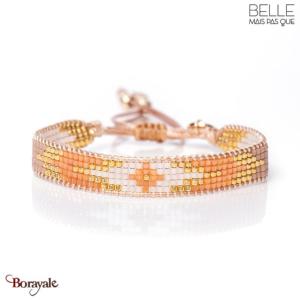 Bracelet Belle mais pas que, Peach Nougat, Perles de miyuki dorées à l'or fin