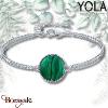 Bracelet Yola Nature Malachite Acier poli IR-320