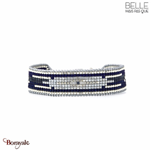 Bracelet Belle mais pas que, Nuit Polaire, Argent - Bleu nuit - Parme