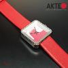 Montre AKTEO Art - Peinture Esquisse rouge carrée APe35