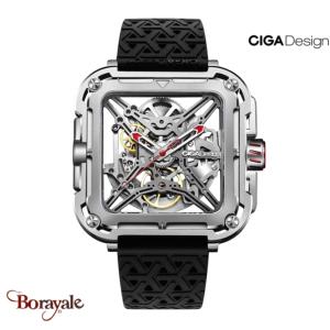 Montre Ciga Design Gorilla Silver red homme X011-SISI-W25BK