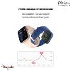 Montre TEKDAY pavé connectée unisexe boîtier noir, silicone marron 656557