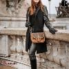 Sac bandoulière  KASZER collection Nevada Marron naturel clair touché velours 20