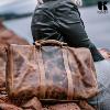 Sac de voyage - sport KASZER collection Nevada Marron naturel clair touché velou