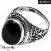 Chevalière APOLLON argent et Onyx Homme  HH107-62 Taille 62