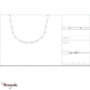 Collier argent 925° rhodié Collection : Les essentielles