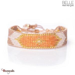 Bracelet Belle mais pas que, Peach Nougat, Perles de miyuki dorées à l'or fin