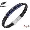Bracelet All Blacks bijoux Homme acier et cuir 682433