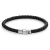 Bracelet Rebel & Rose Full Metal Simple Rond Noir M, Homme RR-M0040-S-M