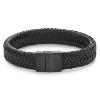 Bracelet Rebel & Rose Plaid Full Metal Noir Noir 15mm L, Homme RR-M0033-B-L