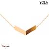 Collier Yola Nature Œil de tigre Acier plaqué IP doré IR-416