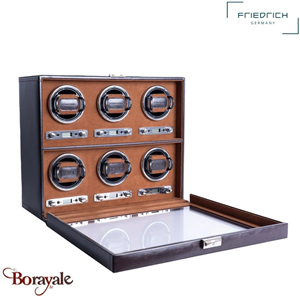 Remontoir 6 montres, Friederich 1923 série Bond electronique marron 29484-3
