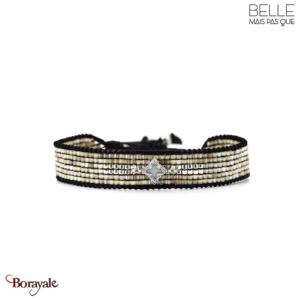 Bracelet Belle mais pas que, Velours noir, Argenté et noir