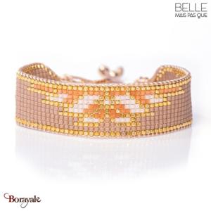 Bracelet Belle mais pas que, Peach Nougat, Perles de miyuki dorées à l'or fin