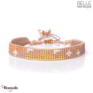 Bracelet Belle mais pas que, Peach Nougat, Perles de miyuki dorées à l'or fin