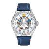 Montre Edition Spéciale 1981 Montre Automatique Cadran Argenté Cuir Bleu Homme 6