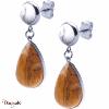 Boucles d'oreilles Howlite - Agate crazy lace, Collection: Goutte YOLA