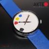 Montre AKTEO Art - Peinture 5 taches 48 mm argent ronde APe13