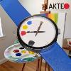 Montre AKTEO Art - Peinture 5 taches 48 mm argent ronde APe13