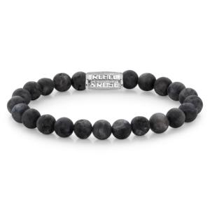 Bracelet Rebel & Rose Séduction Gris Mat - 8mm L, Homme RR-80025-S-L