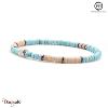 Bracelet Pierre Paul Jacques Heishi Howlite bleue - Fossile FOTUH4-XL