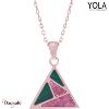 Collier Yola Nature Art déco Acier plaqué IP rose IP-436