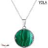 Collier Yola Nature Malachite Acier poli IR-420