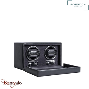 Remontoir 2 montres, Friederich 1923 série Bond à Led, noir 29482-9