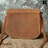 Sac bandoulière KASZER collection Nevada Marron naturel clair touché velours 200