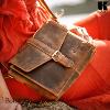 Sac bandoulière KASZER collection Nevada Marron naturel clair touché velours 208