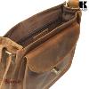 Sac bandoulière KASZER collection Nevada Marron naturel clair touché velours 208