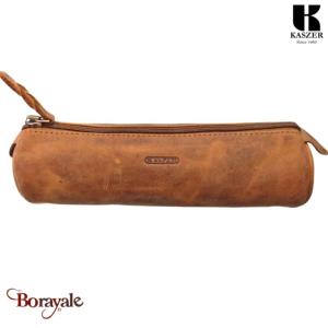 Trousse d'écolier KASZER collection Oregon Marron naturel 540104-MC6
