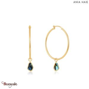 Boucles d'oreilles Ania Haie Turning Tide Ormeau plaqué or 14 carats sur argent