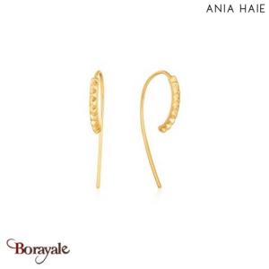 Boucles d'oreilles Ania Haie Spike It Up plaqué or 14 carats sur argent E025-03G