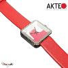 Montre AKTEO Art - Peinture Esquisse rouge carrée APe35