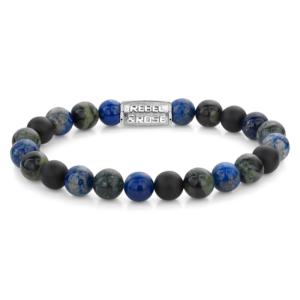 Bracelet Rebel & Rose Rivière Bleue - 8 mm L+, Homme RR-80113-S-LL