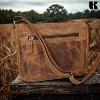 Sac bandoulière KASZER collection Nevada Marron naturel clair touché velours 208