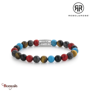 Bracelet Rebel & Rose Été chaud rouge - 8mm M, Homme RR-80083-S-M